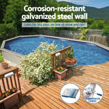 Bestway Swimming Pool 500x366x122cm Steel Frame Above Ground Pools Filter Pump Ladder 16296L - 45-Degree Angle