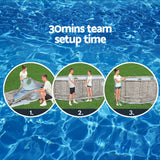Bestway Swimming Pool 549x274x122cm Steel Frame Above Ground Pools Filter Pump Ladder 13430L - Rear View