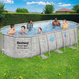 Bestway Swimming Pool 549x274x122cm Steel Frame Above Ground Pools Filter Pump Ladder 13430L - Close-Up Angle