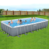 Bestway Swimming Pool 732x366x132cm Steel Frame Above Ground Pools Ladder 30045L - Close-Up Angle
