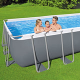 Bestway Swimming Pool 732x366x132cm Steel Frame Above Ground Pools Ladder 30045L - Side View