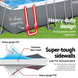 Bestway Swimming Pool 732x366x132cm Steel Frame Above Ground Pools Ladder 30045L - 45-Degree Angle