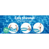 Bestway Swimming Pool 305x66cm Above Ground Round Inflatable Pools w/ Filter Pump 3200L - Close-Up Angle