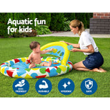 Bestway Kids Pool 120x117x46cm Inflatable Play Swimming Pools w/ Canopy 45L - Top-Down View