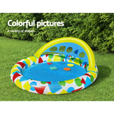 Bestway Kids Pool 120x117x46cm Inflatable Play Swimming Pools w/ Canopy 45L - Rear View