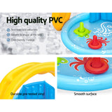 Bestway Kids Pool 115x89x76cm Inflatable Play Swimming Pools w/ Canopy 31L - 45-Degree Angle