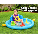 Bestway Kids Pool 115x89x76cm Inflatable Play Swimming Pools w/ Canopy 31L - Rear View