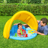 Bestway Kids Pool 115x89x76cm Inflatable Play Swimming Pools w/ Canopy 31L - Close-Up Angle
