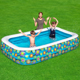 Bestway Kids Pool 305x183x56cm Inflatable Above Ground Swimming Pools 1161L - Low Angle