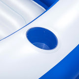 Bestway Kids Inflatable Pool Above Ground Pools Bench Seat Cup Holder 231x219cm - Rear View
