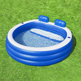 Bestway Kids Inflatable Pool Above Ground Pools Bench Seat Cup Holder 231x219cm - Close-Up Angle