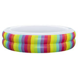 Bestway Kids Inflatable Round Pool Above Ground Cup Holder Rainbow 206x206x51cm - Side View