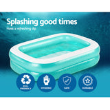 Bestway Kids Pool 200x146x48cm Inflatable Above Ground Swimming Pools 450L - Top-Down View