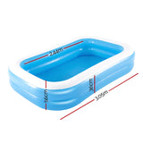 Bestway Kids Pool 262x175x51cm Inflatable Above Ground Swimming Pools 778L - Front View