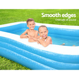 Bestway Kids Pool 305x183x56cm Inflatable Above Ground Swimming Pools 1161L - Rear View