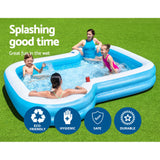 Bestway Kids Pool 305x274x46cm Inflatable Above Ground Swimming Pools 1207L - Top-Down View
