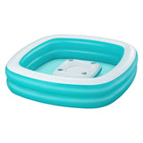 Bestway Inflatable Family Pool for Kids with Removable Center Console and Cup Holders - 218x218x48cm