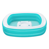 Bestway Inflatable Family Pool for Kids with Removable Center Console and Cup Holders - 218x218x48cm