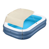 Bestway Kids Inflatable Pool Above Ground Splash Pool with Sunshade 254x178cm - Side View