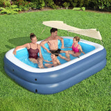Bestway Kids Inflatable Pool Above Ground Splash Pool with Sunshade 254x178cm - Close-Up Angle