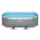 Bestway Swimming Pools 305cm x 200cm x 84cm Steel Above Ground Backyard Pool Set - Side View