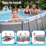 Bestway Swimming Pools 305cm x 200cm x 84cm Steel Above Ground Backyard Pool Set - Close-Up Angle