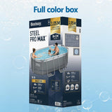 Bestway Swimming Pools 305cm x 200cm x 84cm Steel Above Ground Backyard Pool Set - Extra Image