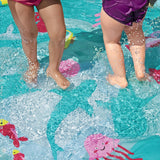 Bestway Marine-Themed Inflatable Splash Pad Pool with Sprinkler for Kids - 165cm - 45-Degree Angle