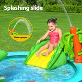 Bestway Kids Inflatable Splash Play Pool with Slide Ball Crocodile Fishing Net - Top-Down View