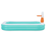 Bestway Kids Inflatable Pool Above Ground Play Pools Basketball Hoop 251x168cm - Side View