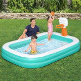 Bestway Kids Inflatable Pool Above Ground Play Pools Basketball Hoop 251x168cm - Close-Up Angle