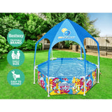 Bestway Kids Pool 183x51cm Steel Frame Swimming Play Pools Canopy 930L - Top-Down View