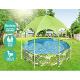 Bestway Kids Pool 244x51cm Steel Frame Swimming Play Pools Canopy 1688L - Top-Down View