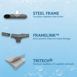 Bestway 305CM Swimming Pools Steel Above Ground Round Backyard Pool Set White - Close-Up Angle