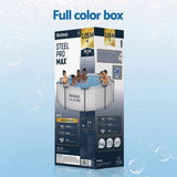 Bestway 305CM Swimming Pools Steel Above Ground Round Backyard Pool Set White - Extra Image