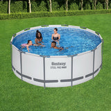 Bestway 366cm Swimming Pool Above Ground Pools Round Filter Pump Cover Ladder - Close-Up Angle
