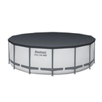 Bestway Swimming Pool 427x427x122cm Steel Frame Above Ground Pools Round Filter Pump Ladder