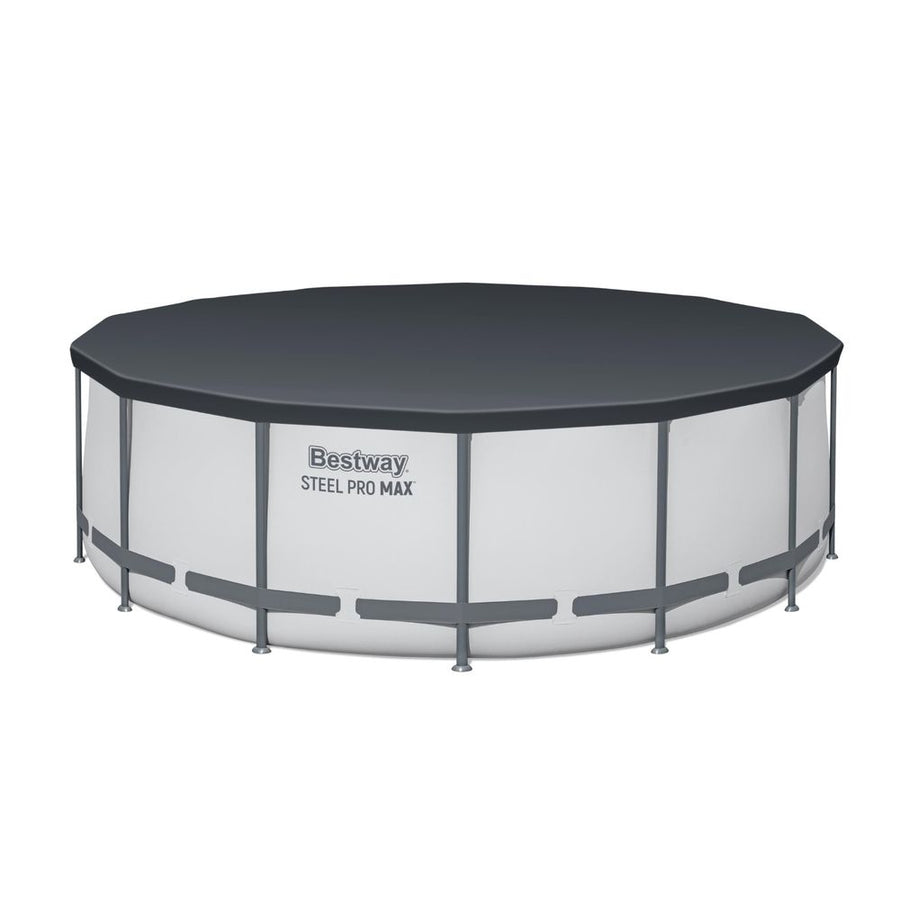 Bestway Swimming Pool 427x427x122cm Steel Frame Above Ground Pools Round Filter Pump Ladder