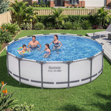 Bestway Swimming Pools 427cm x 107cm Steel Above Ground Round Backyard Pool Set White - Extra Image