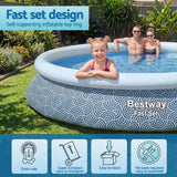 Bestway 457cm Swimming Pool Inflatable Above Ground Round Pools w/ Filter Pump - Rear View