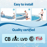Bestway 457cm Swimming Pool Inflatable Above Ground Round Pools w/ Filter Pump - Low Angle