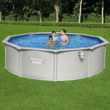 Bestway Swimming Pool Steel Frame Round Pool Set 457cm w/ Filter Ladder 17430L - Close-Up Angle