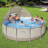 Bestway Swimming Pools 396cm x 107cm Steel Above Ground Canopy Backyard Pool Set White - Extra Image