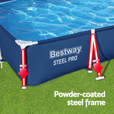 Bestway Swimming Pool 300x201x66cm Steel Frame Above Ground Pools 3300L - 45-Degree Angle
