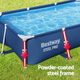 Bestway Swimming Pool 259x170x61cm Steel Frame Above Ground Pools 2300L - 45-Degree Angle