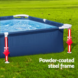 Bestway Swimming Pool 221x150x43cm Steel Frame Above Ground Pools 1200L - 45-Degree Angle