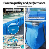 Bestway Swimming Pool 300x201x66cm Steel Frame Above Ground Pools w/ Filter Pump 3300L - Close-Up Angle