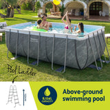 Bestway Swimming Pool 412x201x122cm Steel Frame Pool Set w/Pump Ladder - Top-Down View