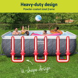 Bestway Swimming Pool 412x201x122cm Steel Frame Pool Set w/Pump Ladder - 45-Degree Angle