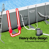 Bestway Swimming Pool 549x274x122cm Steel Frame Above Ground Pools Filter Pump Ladder 14812L - 45-Degree Angle